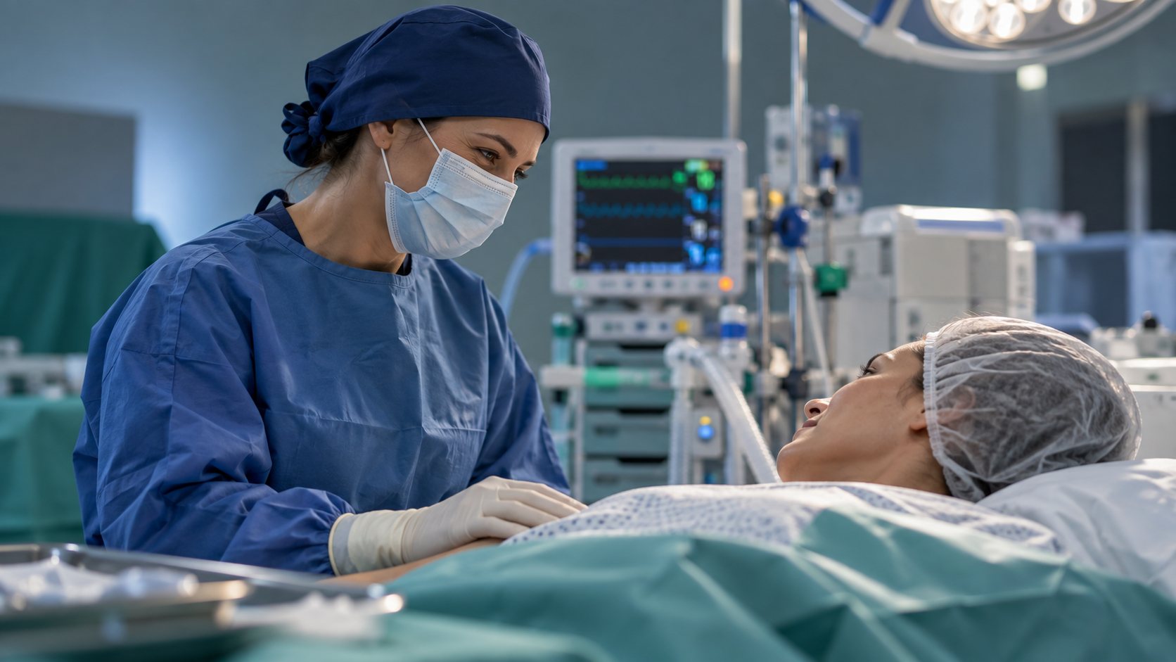 Anestesiologista conversando com paciente antes da cirurgia, imagem ilustrativa
